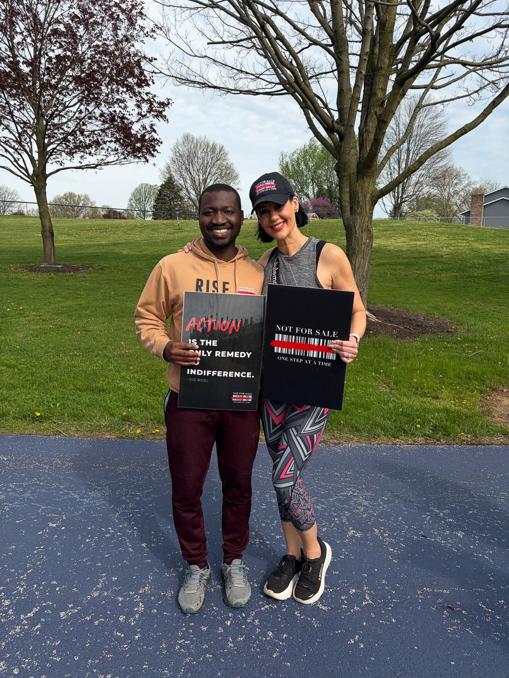 Community members at the Not For Sale One Step at a Time half-marathon
